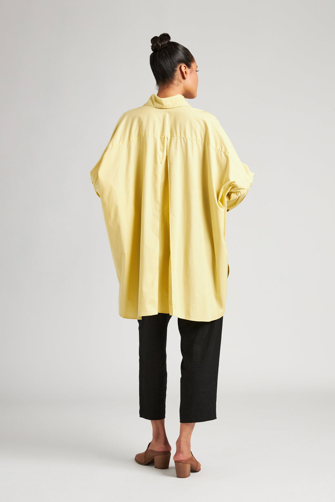 Cotton Smock Blouse - Celery