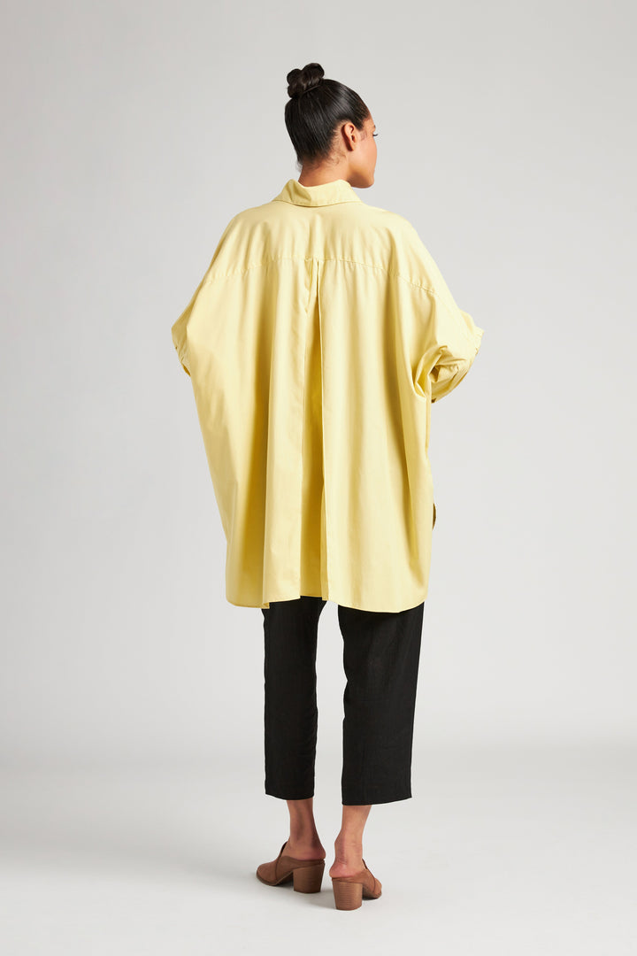 Cotton Smock Blouse - Celery