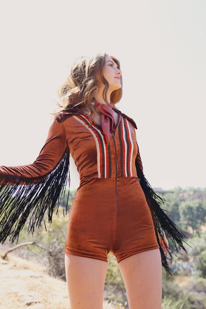 Rainbow Chaser Romper in Chocolate