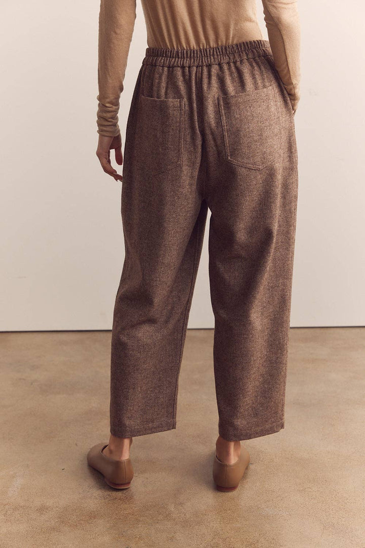 Wool Blend Herringbone Pants