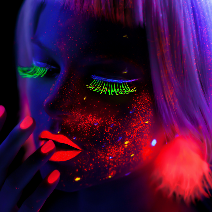 UV Neon Pigment Makeup - Fluorescent Yellow