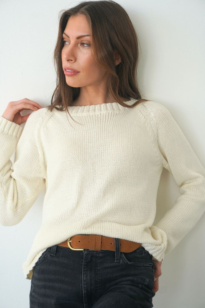 Sloane Crewneck in Oat Milk