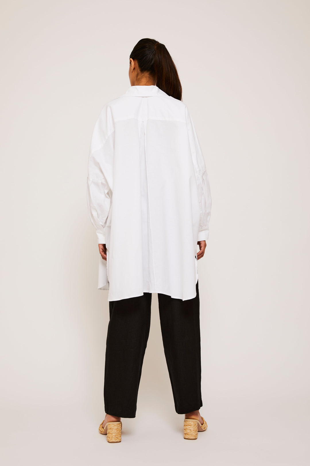 Cotton Smock Blouse - White