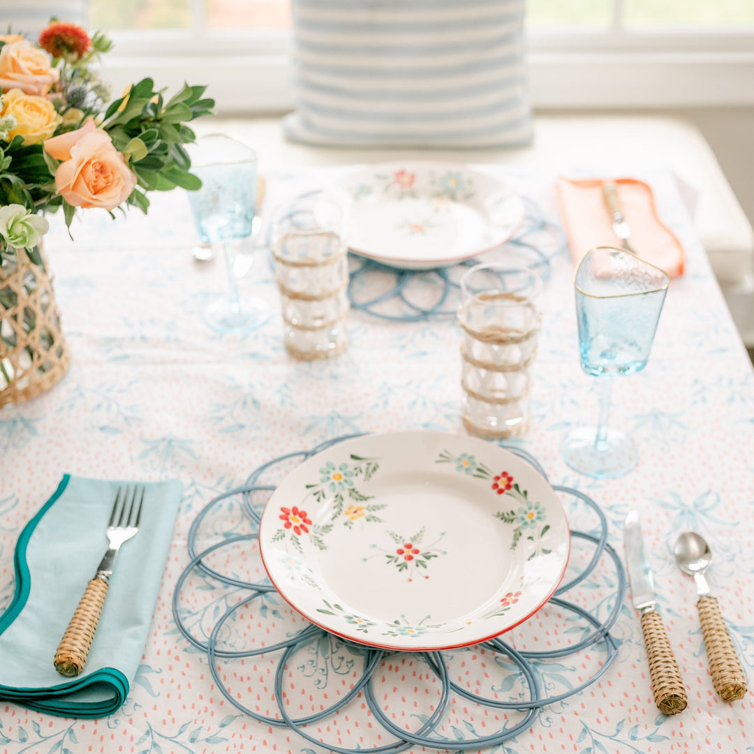 THE SCALLOPED NAPKIN (TEAL) - SET