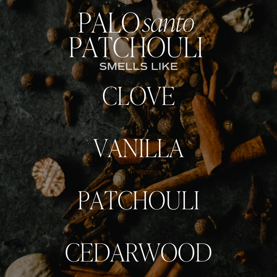 Palo Santo Patchouli Soy Candle - White Jar - 11 oz