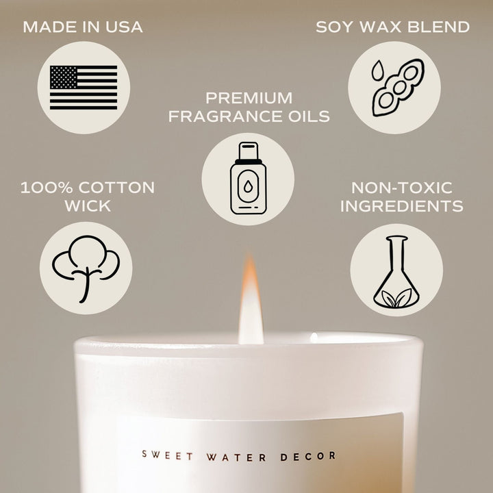 Palo Santo Patchouli Soy Candle - White Jar - 11 oz