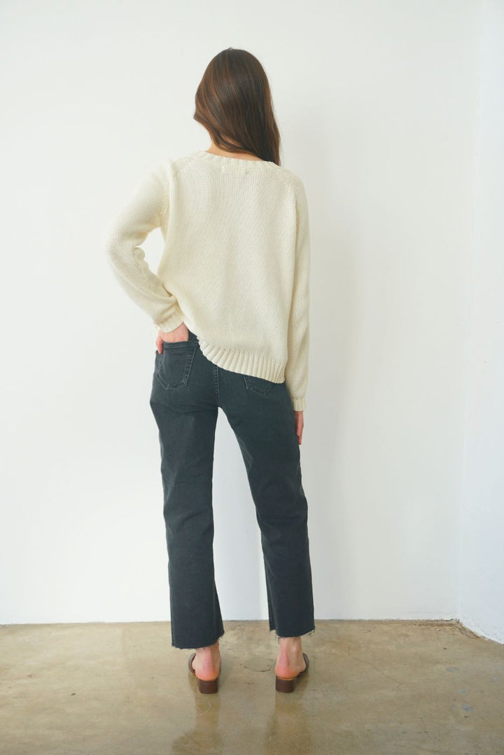 Sloane Crewneck in Oat Milk