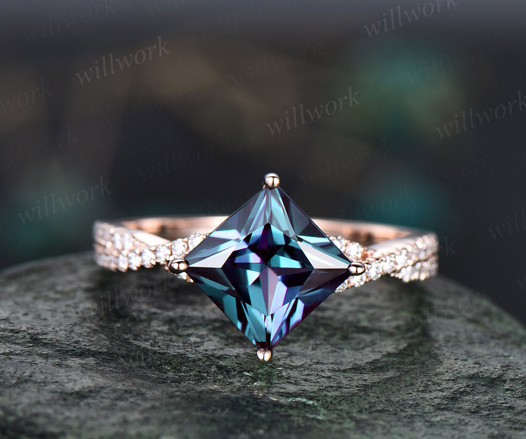 Alexandrite bridal set