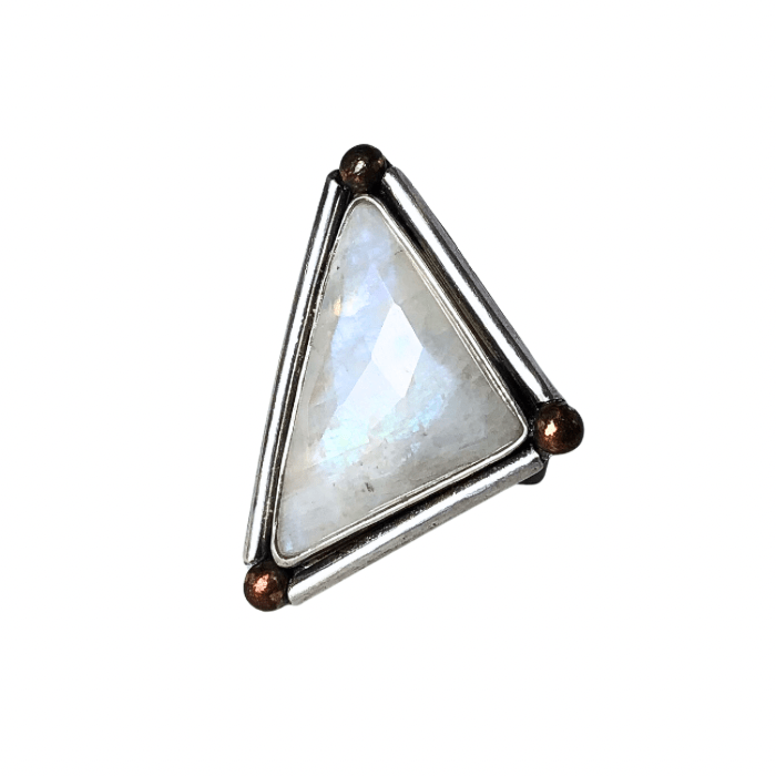 Moonstone Triad Ring- Size 9