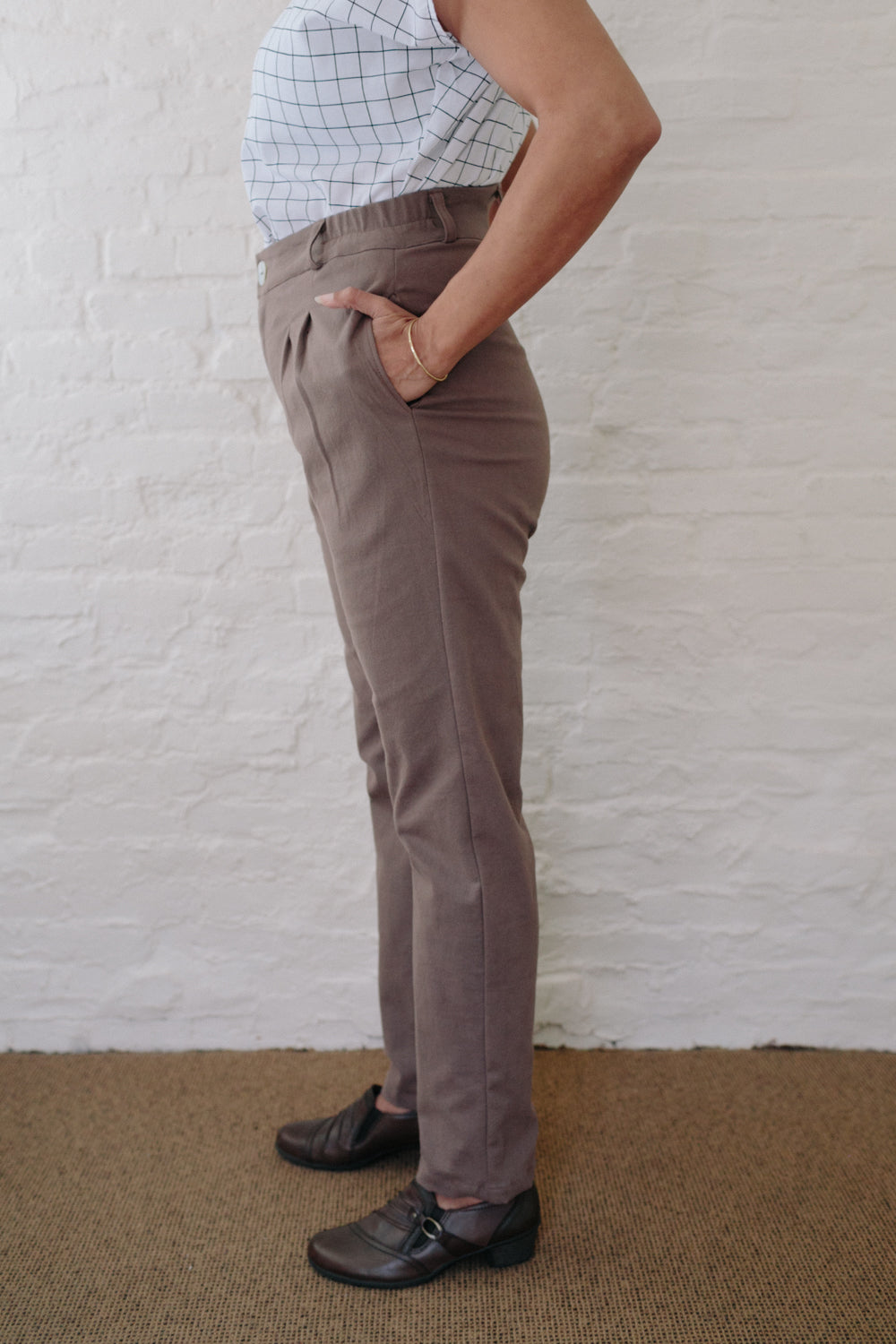 Long Perfect Pant in Lavender Gray