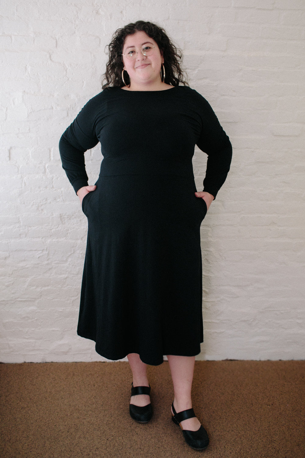 Simone Dress in Black Knit