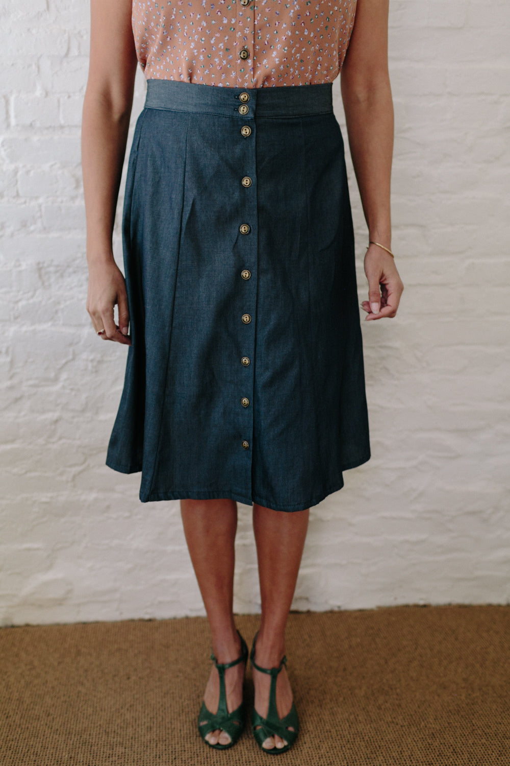 Bae Skirt in Denim Tencel