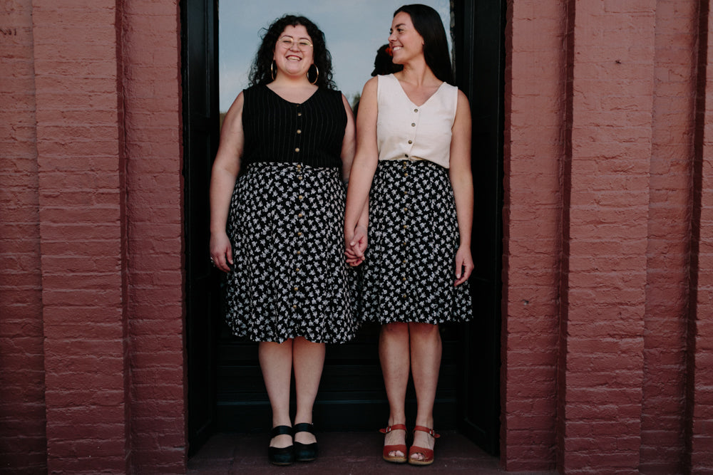 Bae Skirt in Black Rose Crepe