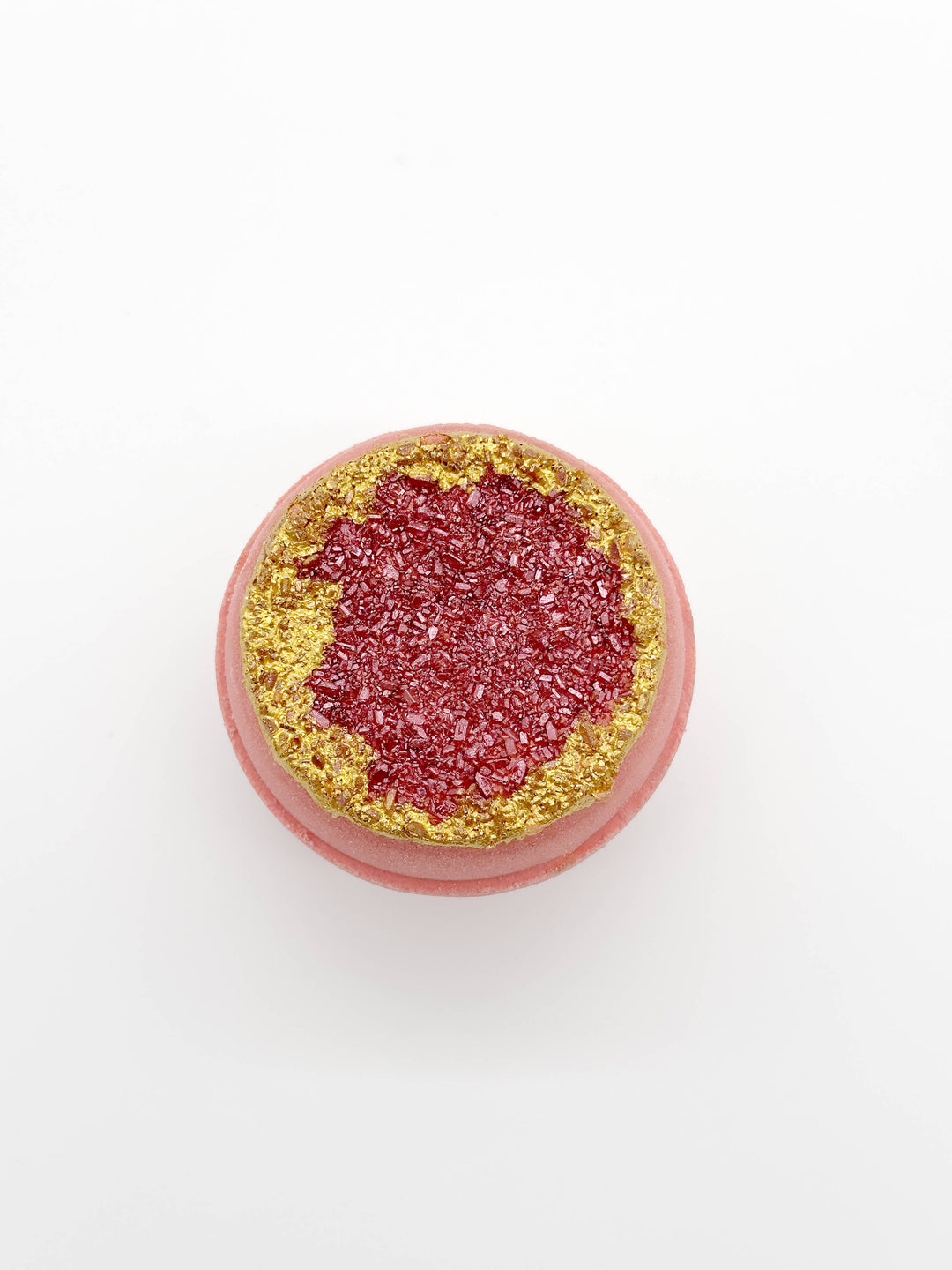 Fall 🍂Christmas 🎄Crystal Geode Bath Bomb -Ruby, Red + Gold