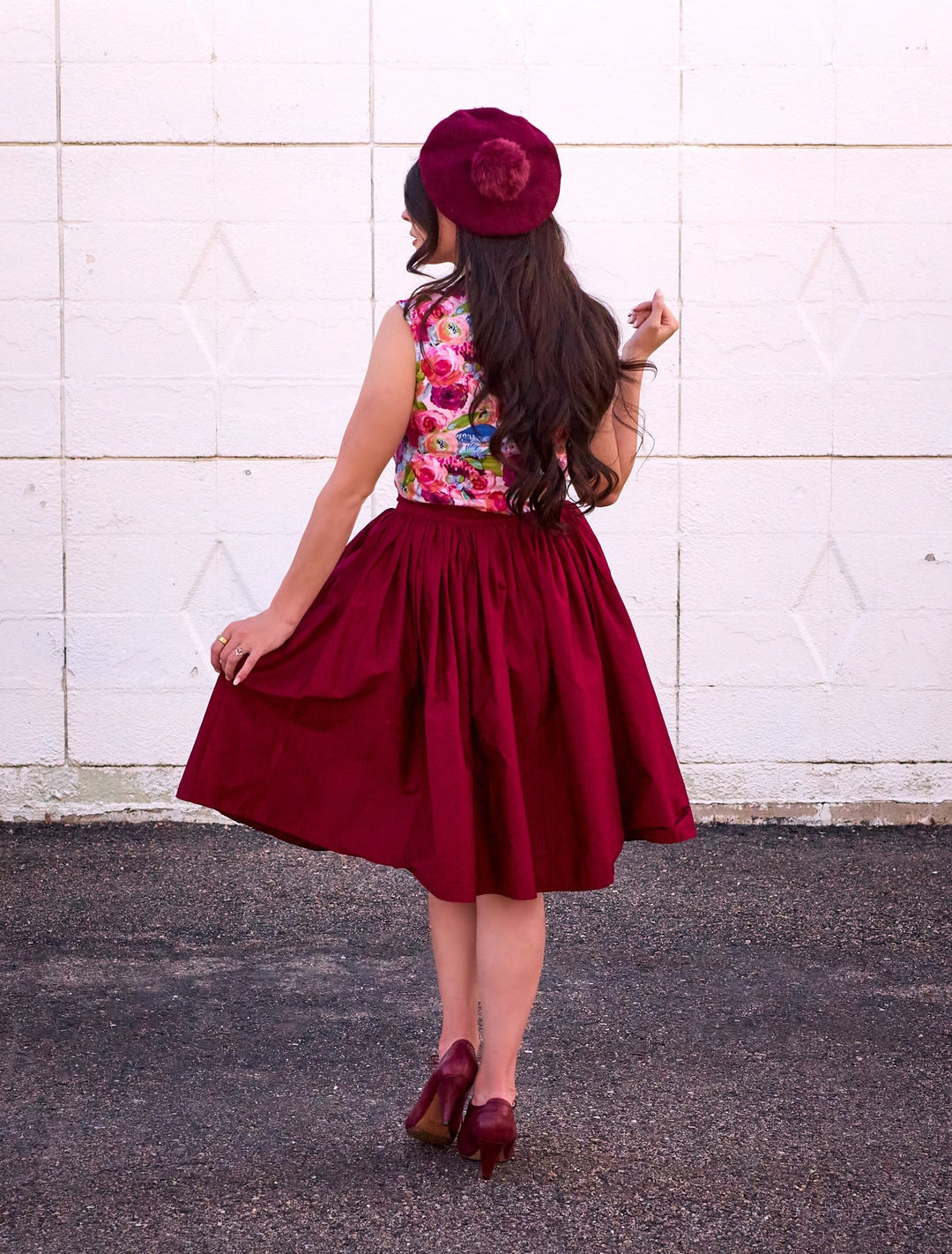 Watercolor Floral Bow Top