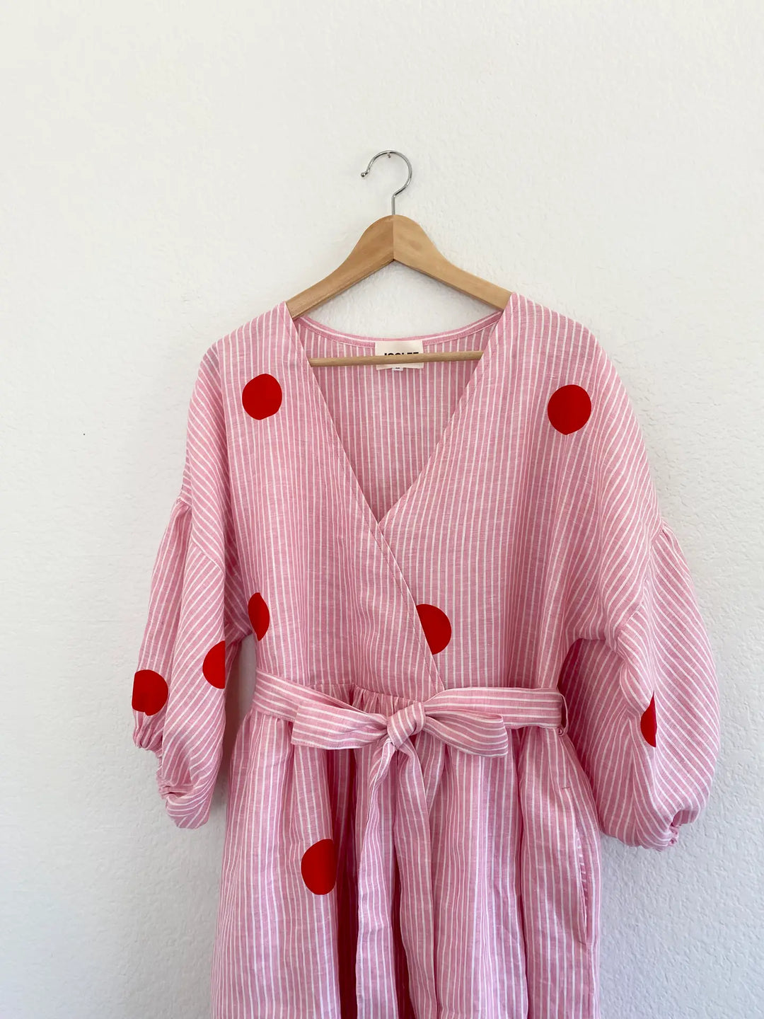 Pink Stripe Linen Dress