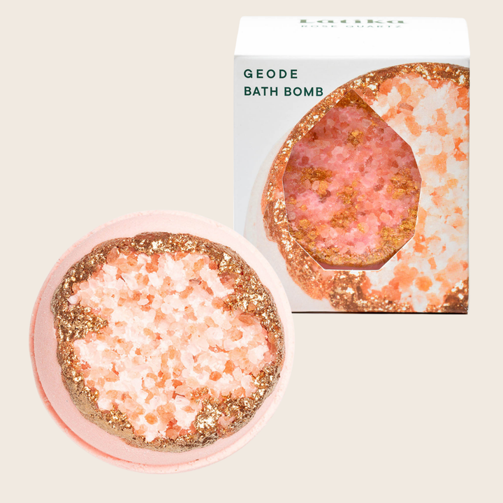 Christmas gift 🎄 🌸 Crystal Geode Bath Bomb - Rose Quartz