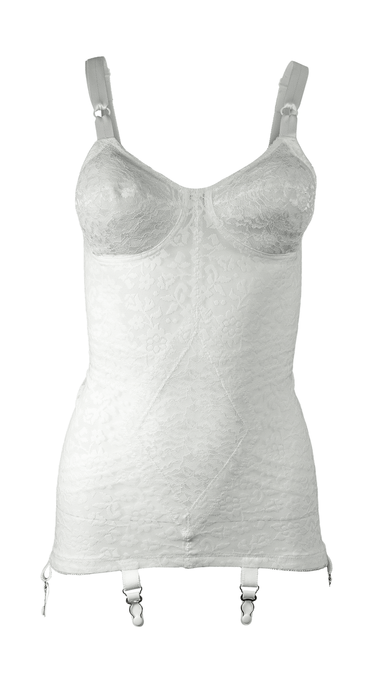 Rago Style 9057 - Body Briefer Extra-Firm Shaping, White, 34b at   Women's Clothing store: Shapewear Bodysuits
