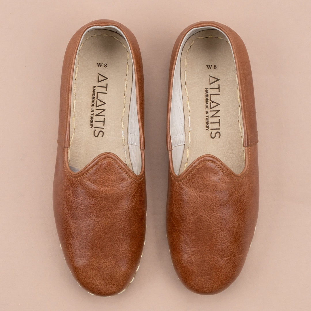 Antique Brown Slip On Shoes