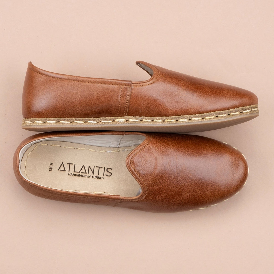 Antique Brown Slip On Shoes