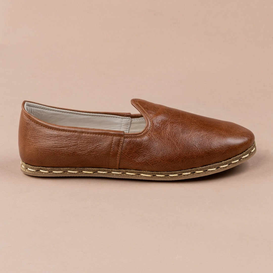 Antique Brown Slip On Shoes