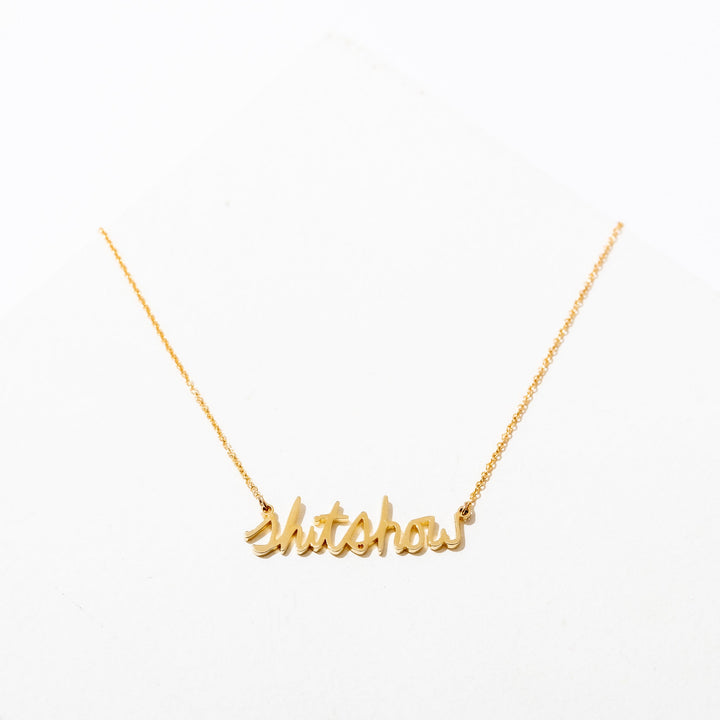 Shit Show Script Necklace