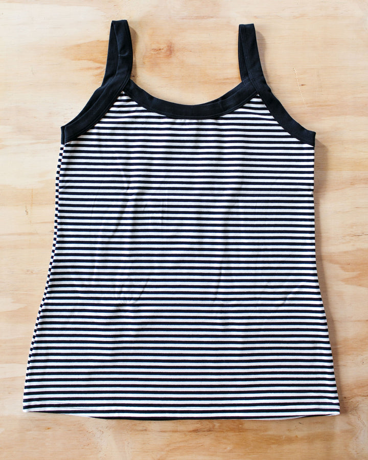 Cami Black and White Stripe