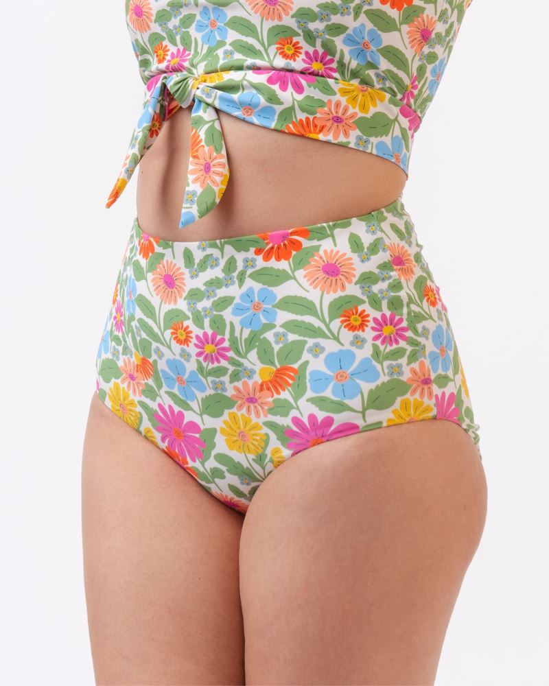 Breezy Floral/ Flower Check Reversible Ultra High-Waist Bottom