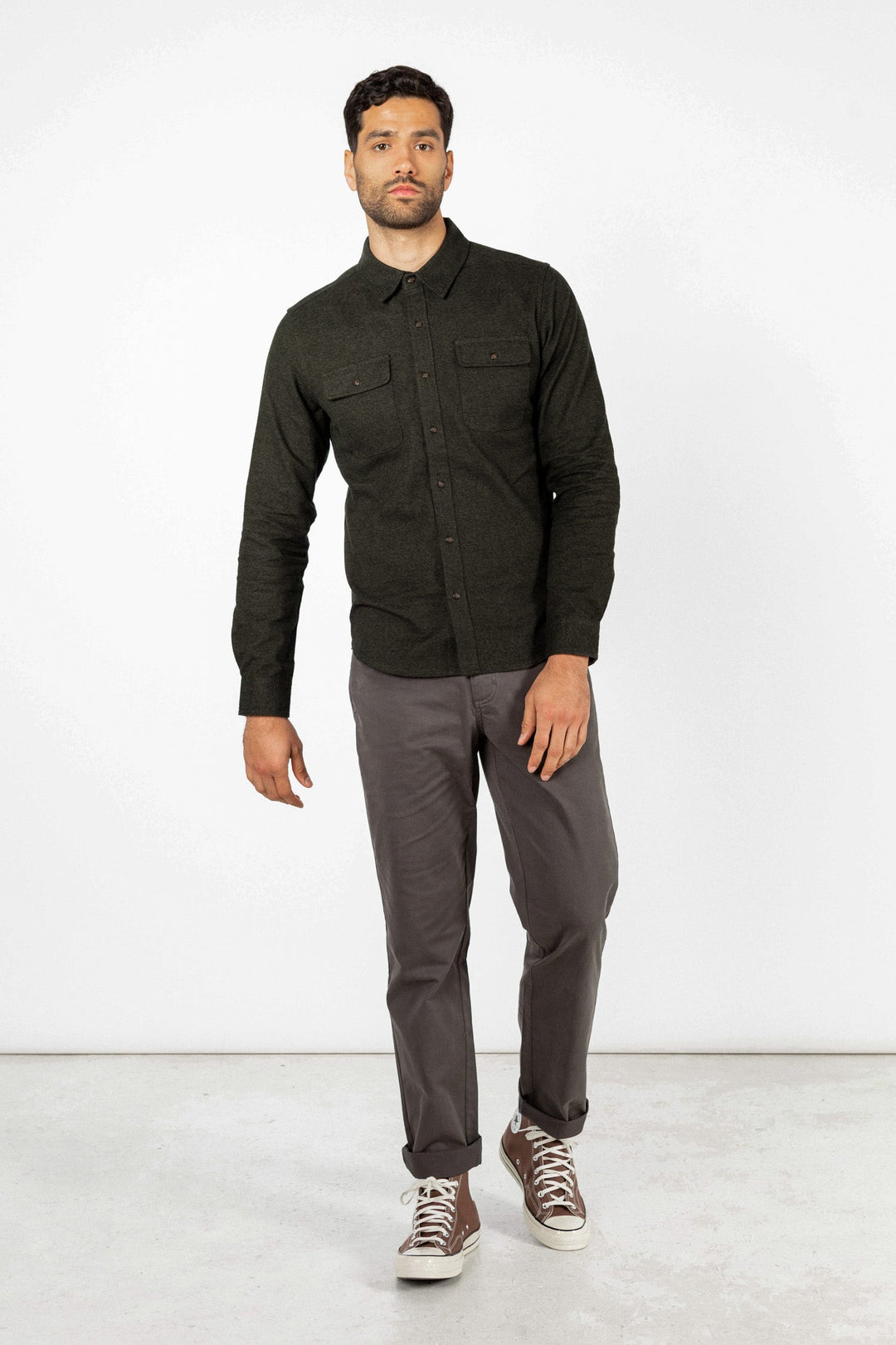 Cole Slim Shirt / Loden