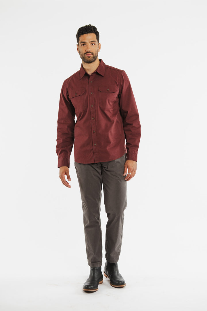 Eugene Utility Shirt / Burgundy