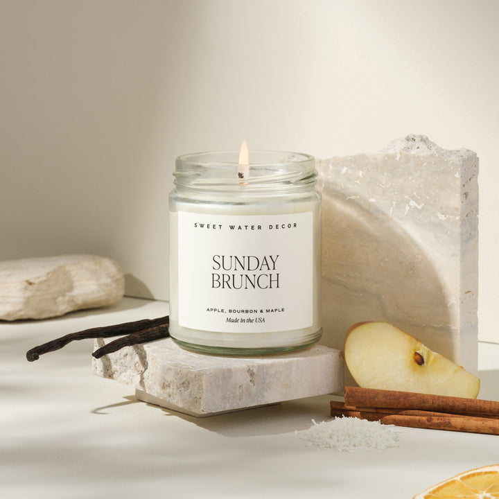 Sunday Brunch Soy Candle - Clear Jar - 9 oz