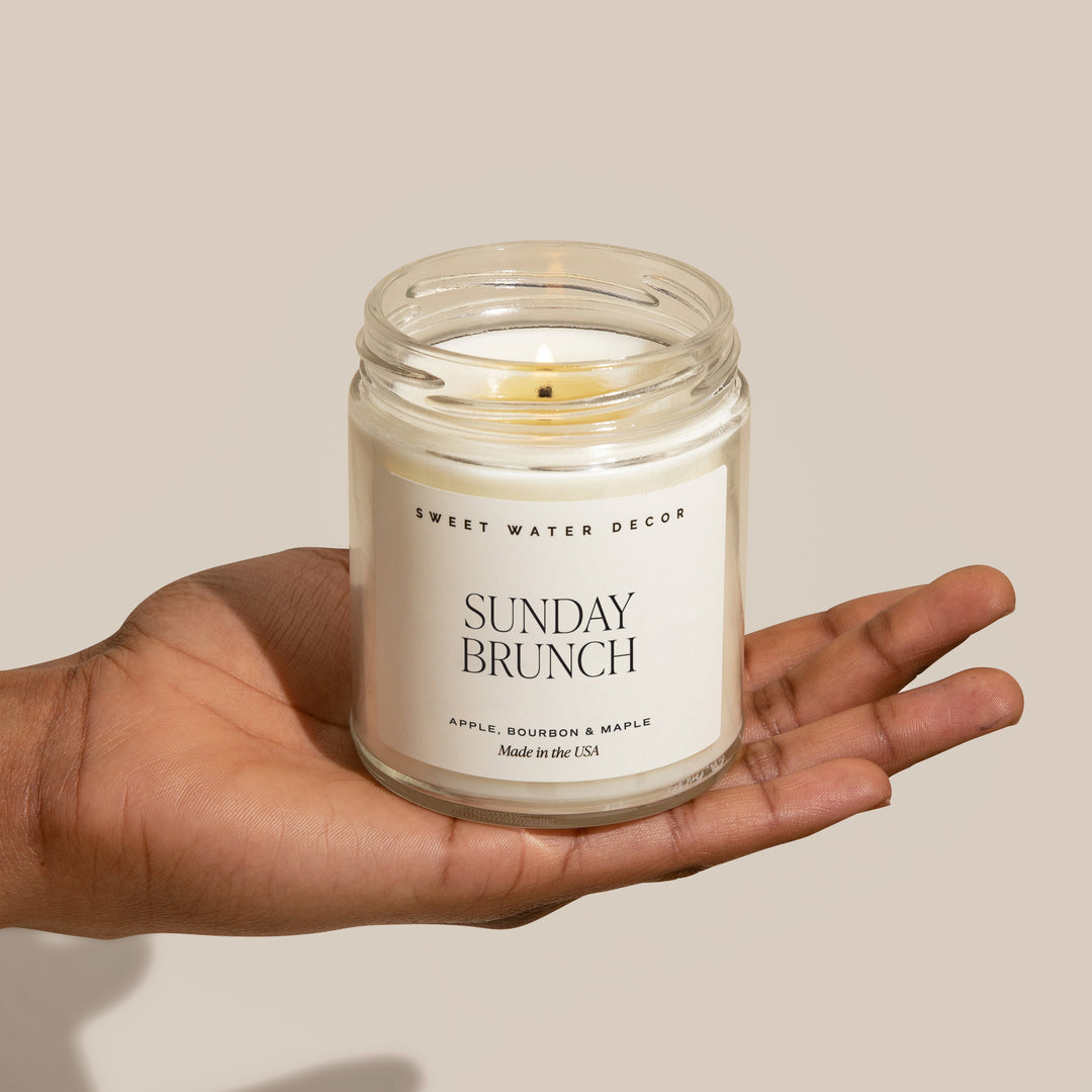 Sunday Brunch Soy Candle - Clear Jar - 9 oz