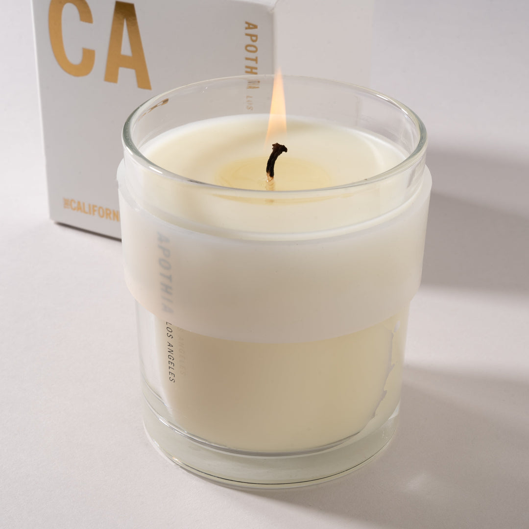 CALIFORNIA | Exotic White Flowers x Vibrant Green Leaves | Candle