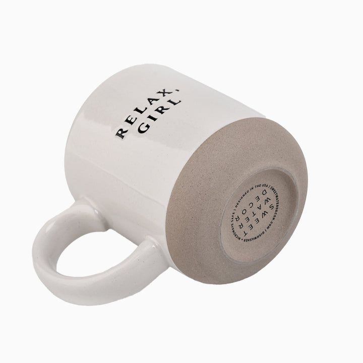 Relax, Girl 14oz. Stoneware Coffee Mug