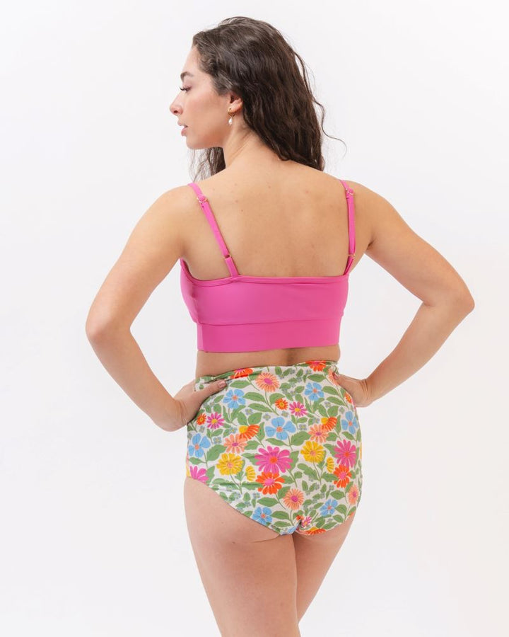 Breezy Floral/ Flower Check Reversible Ultra High-Waist Bottom