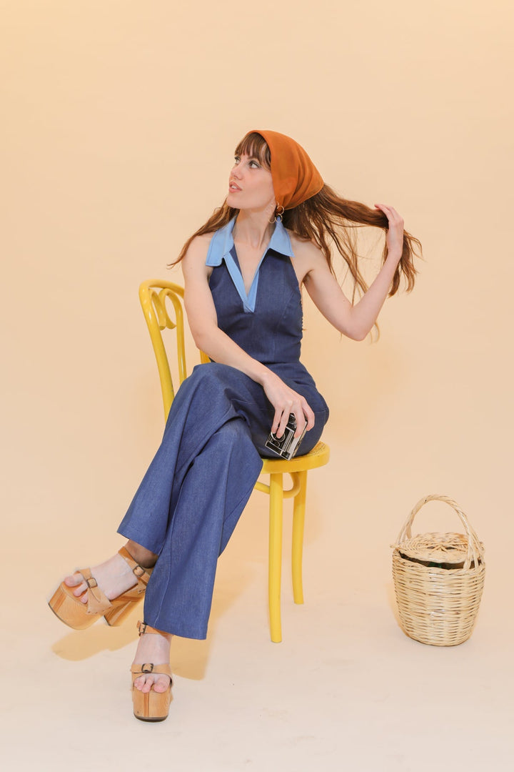 Cecilia Jumpsuit in Denim