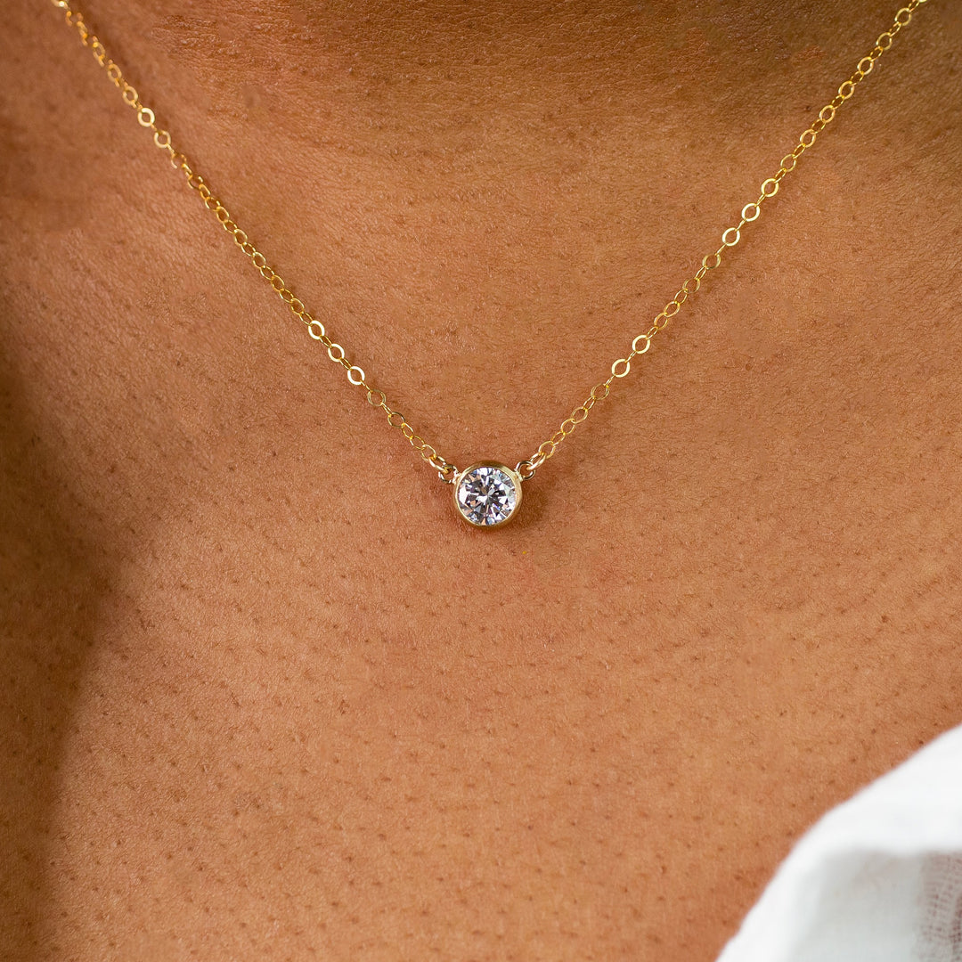 Collette Solitaire Necklace