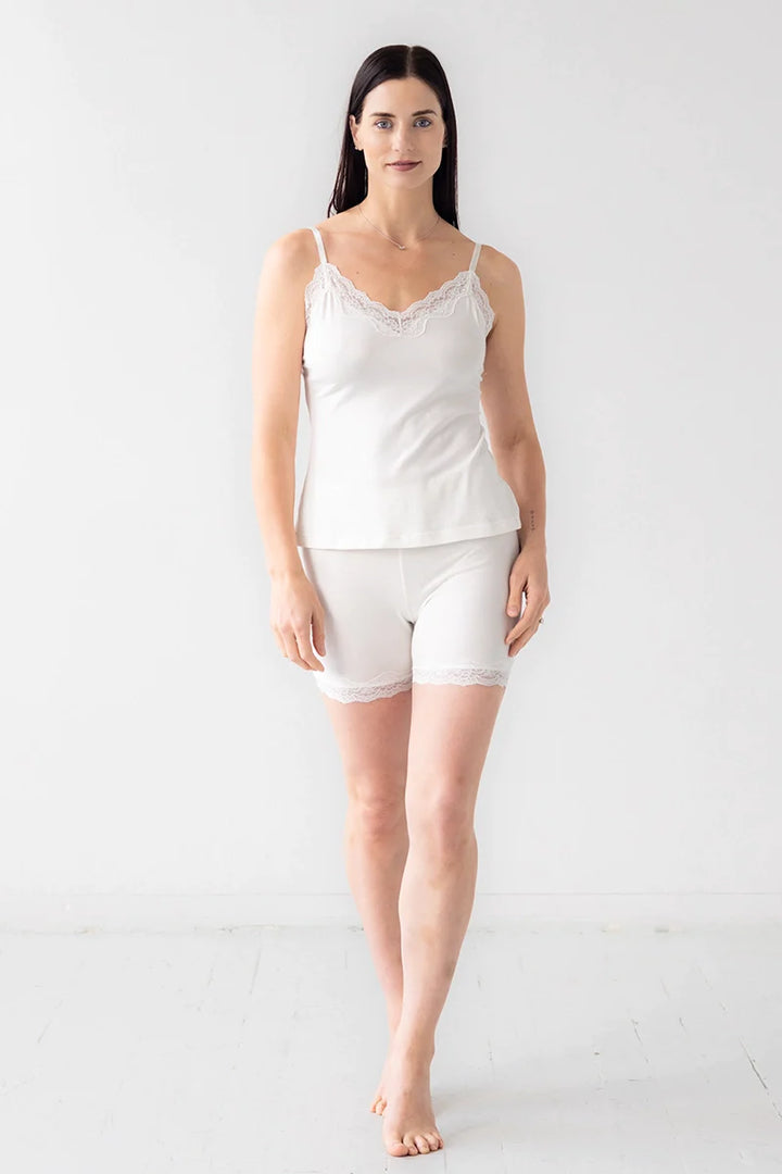 Cotton Camisole with lace trim