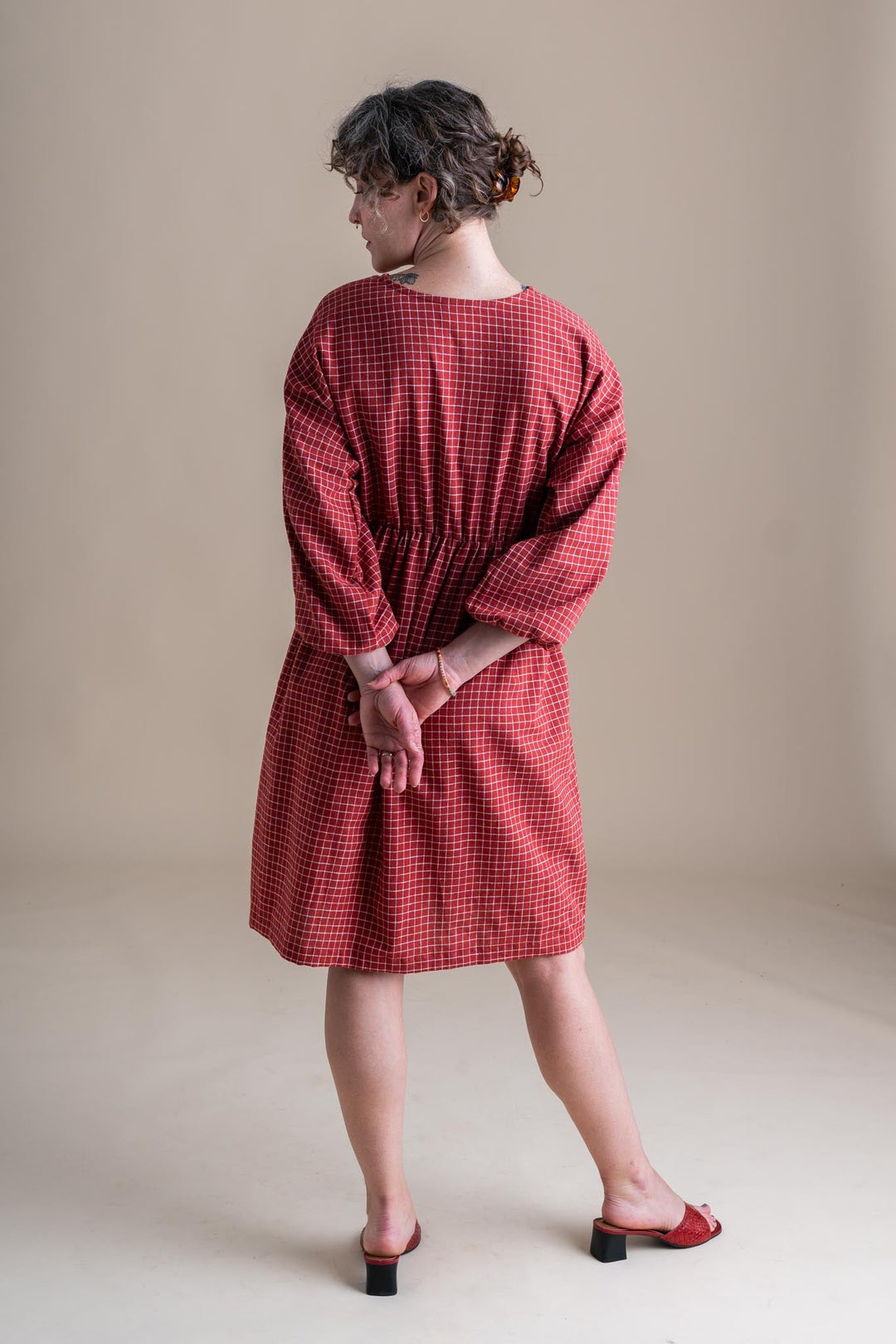 Clara Dress in Red Check