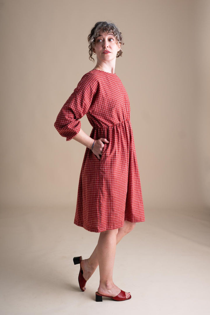 Clara Dress in Red Check