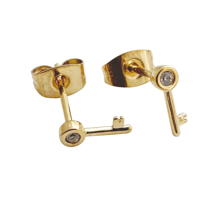 Crystal Key Studs