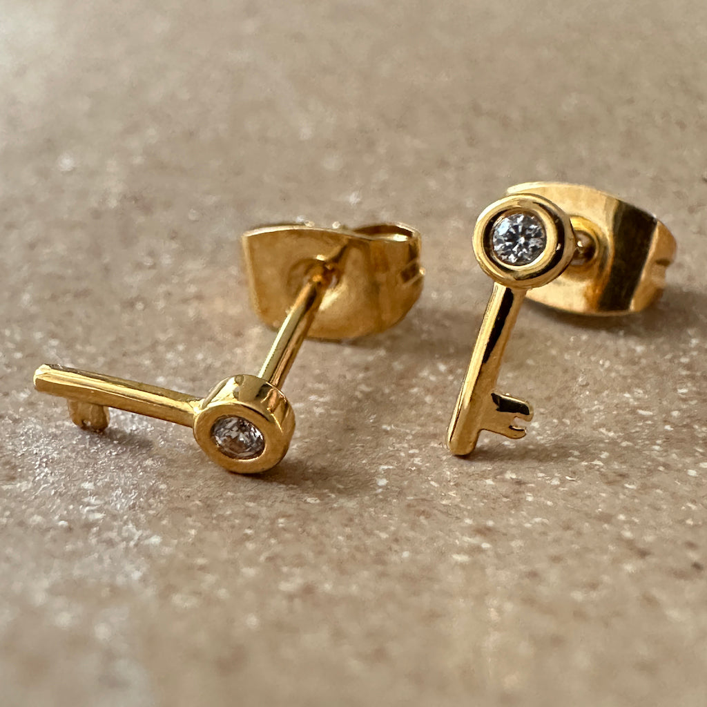 Crystal Key Studs