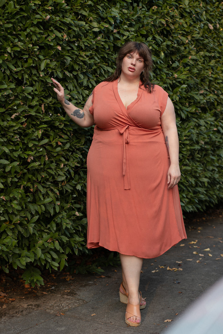 Francis Dress in Coral