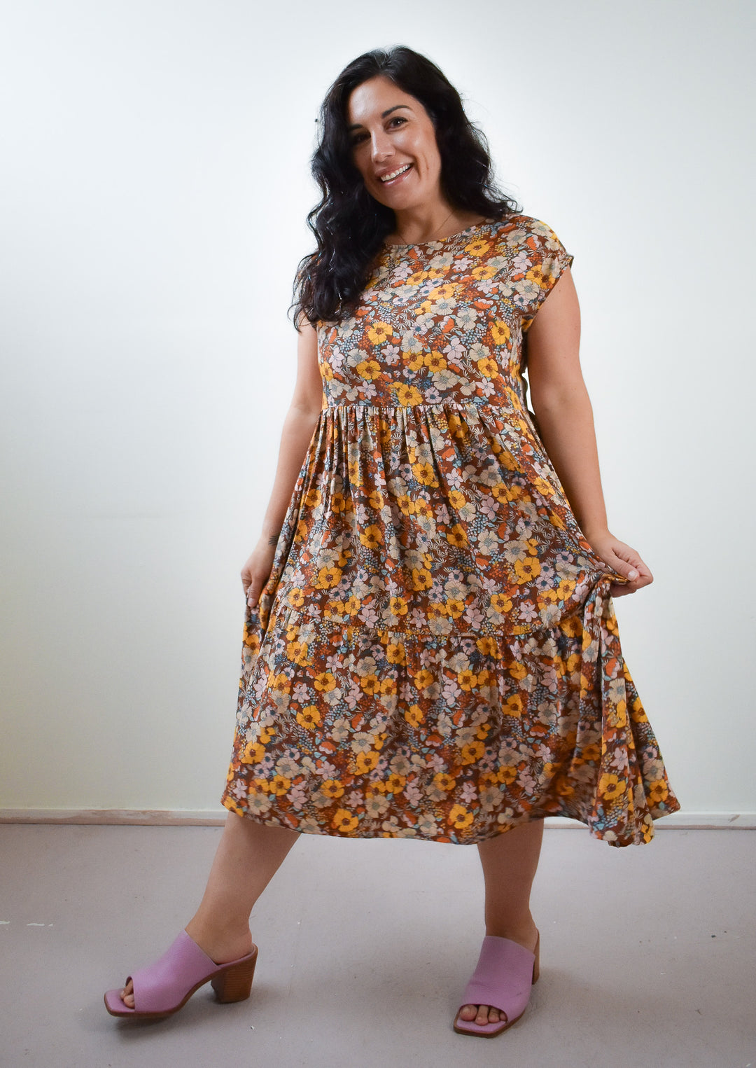 Prism Dress in Saffron Floral