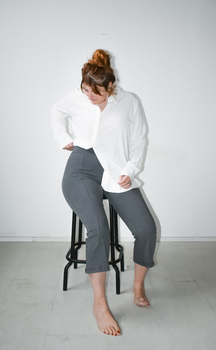 Doppel Pant in Charcoal Rib