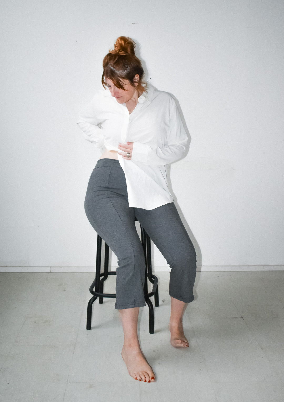 Doppel Pant in Charcoal Rib