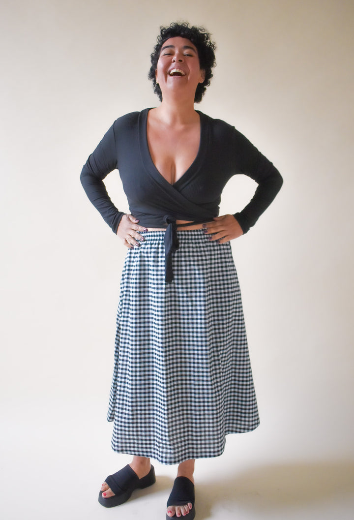 Eva Midi Gingham Skirt