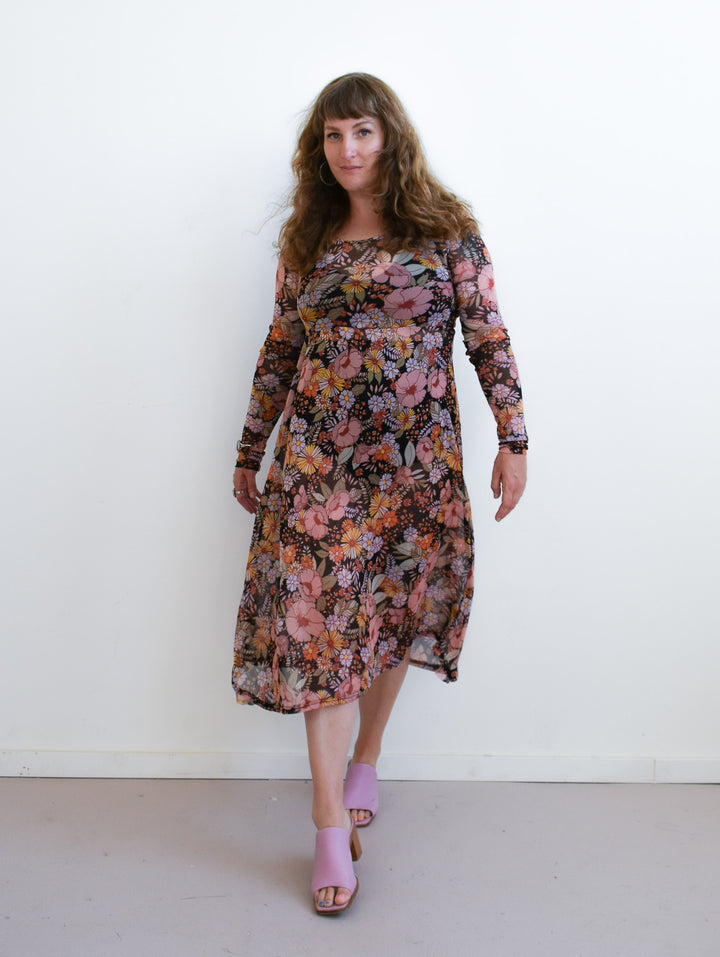 Megumi Dress in Midnight Moon Floral