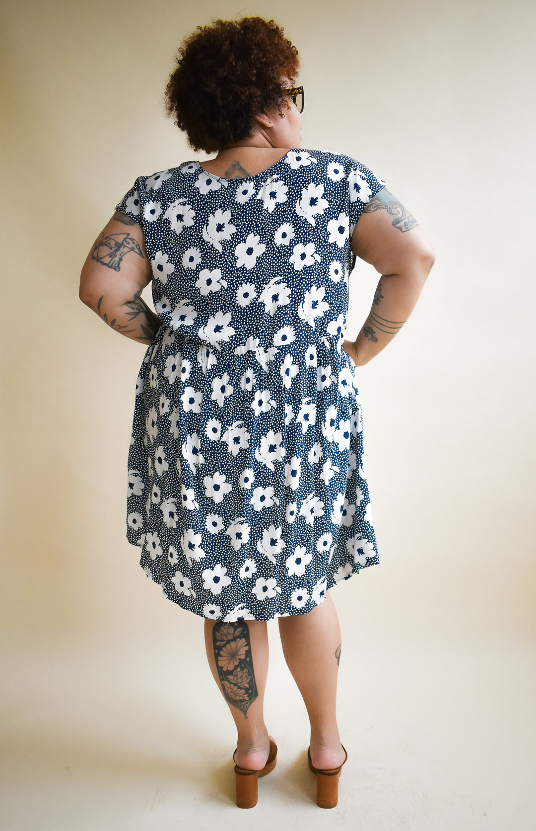 Florence Dress in Dotted Floral