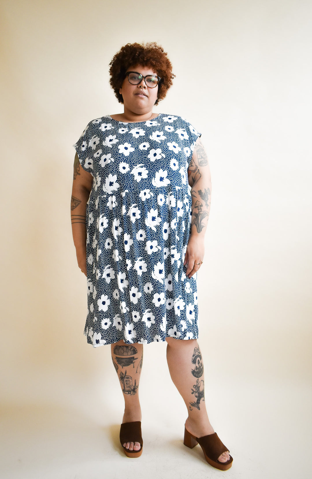 Florence Dress in Dotted Floral